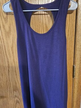 ZYIA Purple Twist Back Tank Top